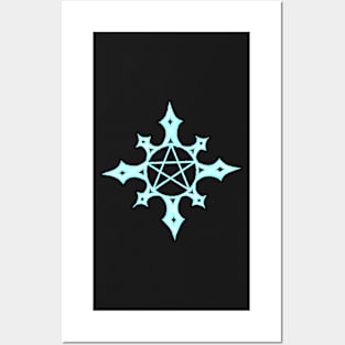 Snowflake Pentacle Posters and Art